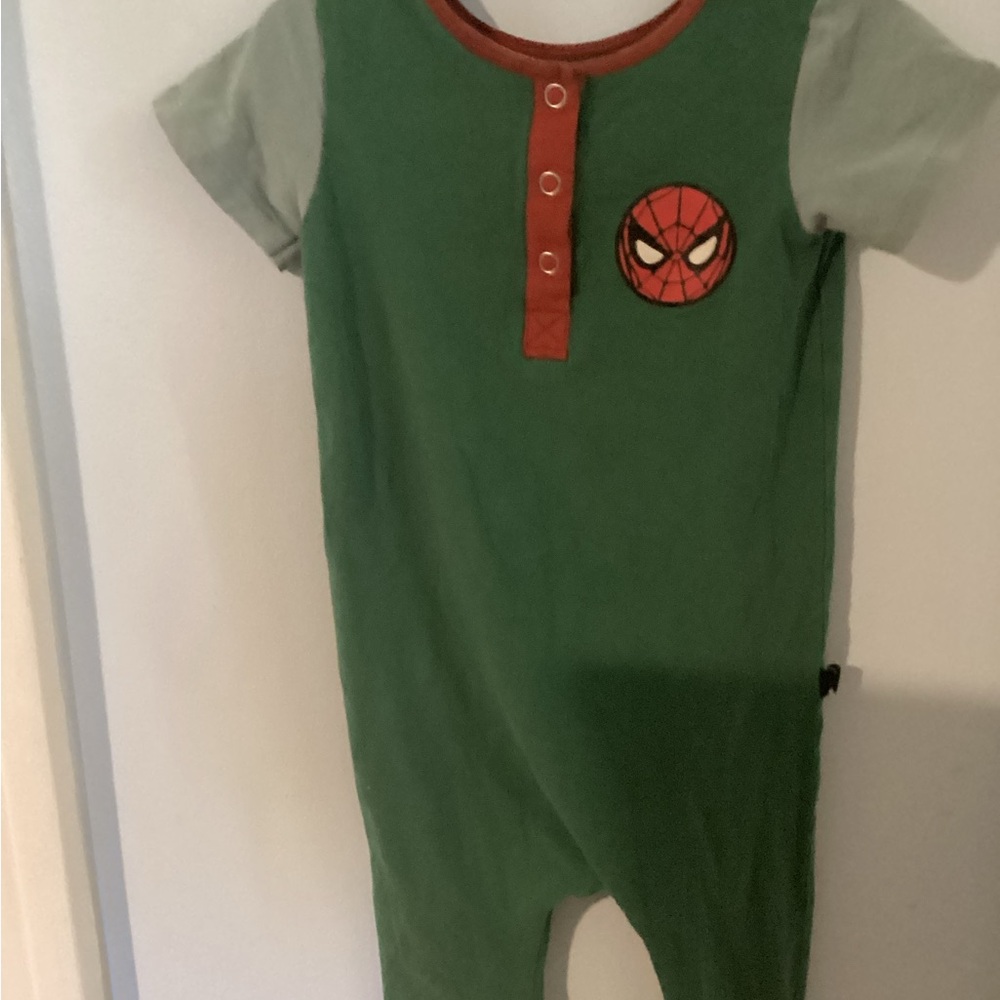 Rags Green Spider-Man romper - NWOT